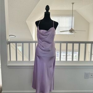 Express satin midi slip dress